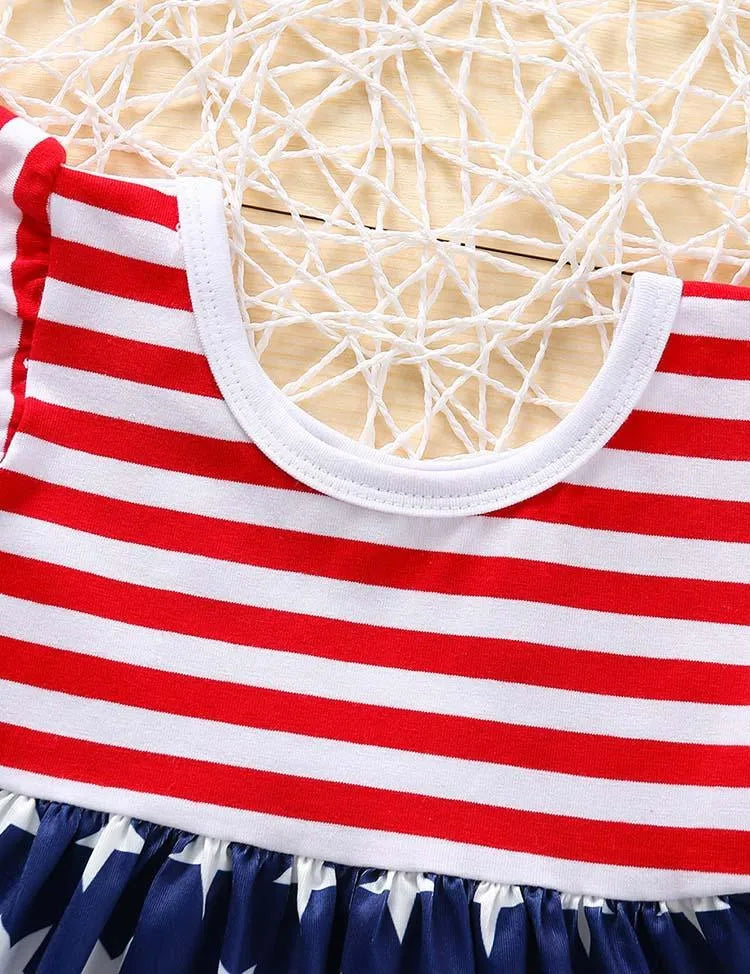 Independence Day Sleeveless Striped Dress - Mini Taylor