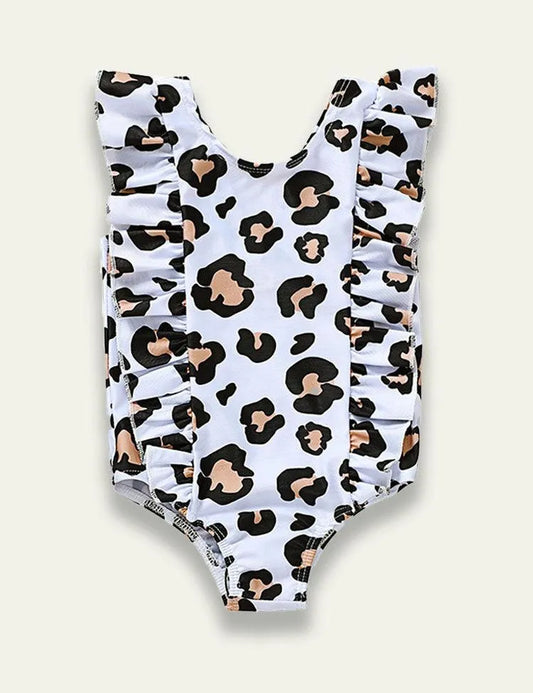 Leopard Lace Printed One-piece Swimsuit - Mini Taylor