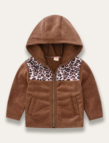 Leopard Patchwork Polar Fleece Coat - Mini Taylor