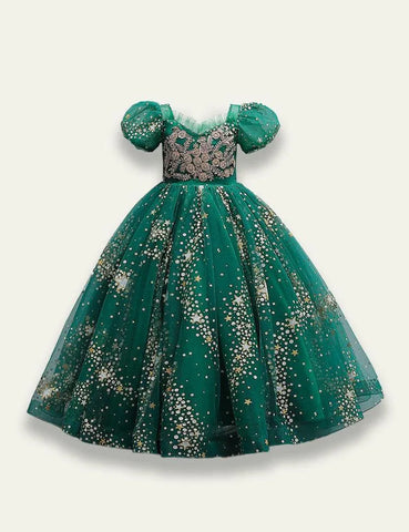 Long Sequin Mesh Party Dress - Mini Taylor