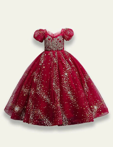 Long Sequin Mesh Party Dress - Mini Taylor