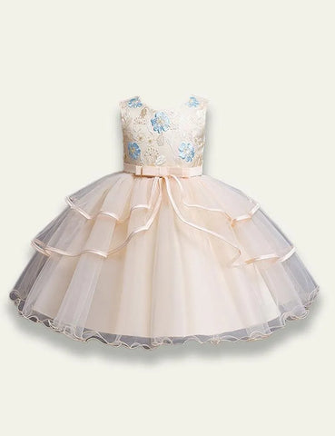 Mesh Embroidery Party Dress - Mini Taylor