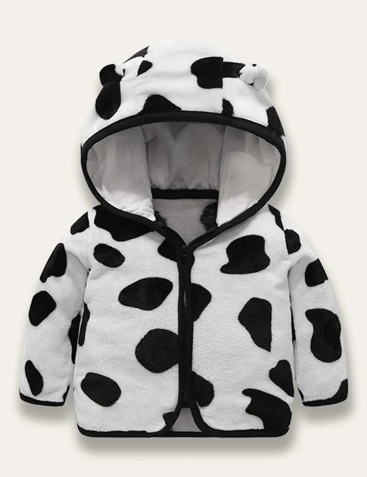 Multicolor Coral Fleece Coat - Mini Taylor
