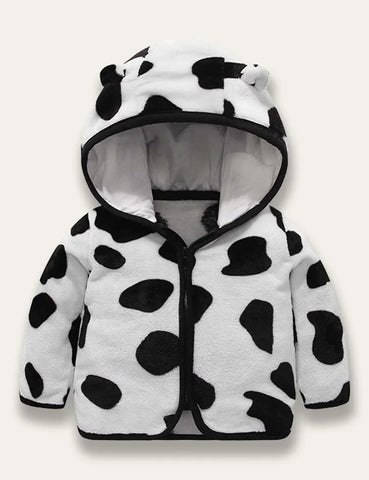Multicolor Coral Fleece Coat - Mini Taylor