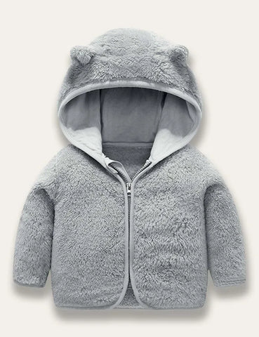 Multicolor Coral Fleece Coat - Mini Taylor