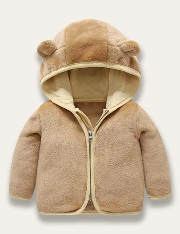 Multicolor Coral Fleece Coat - Mini Taylor