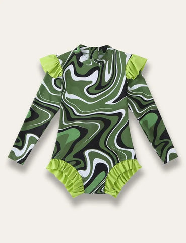Multicolor Printed One-piece Swimsuit - Mini Taylor