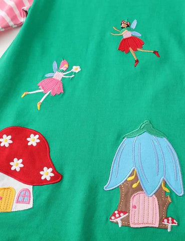 Mushroom Appliqué Long Sleeve Dress - Mini Taylor