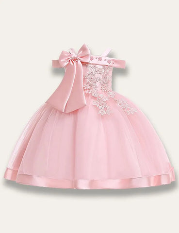 One-shoulder Bow Tulle Dress - Mini Taylor