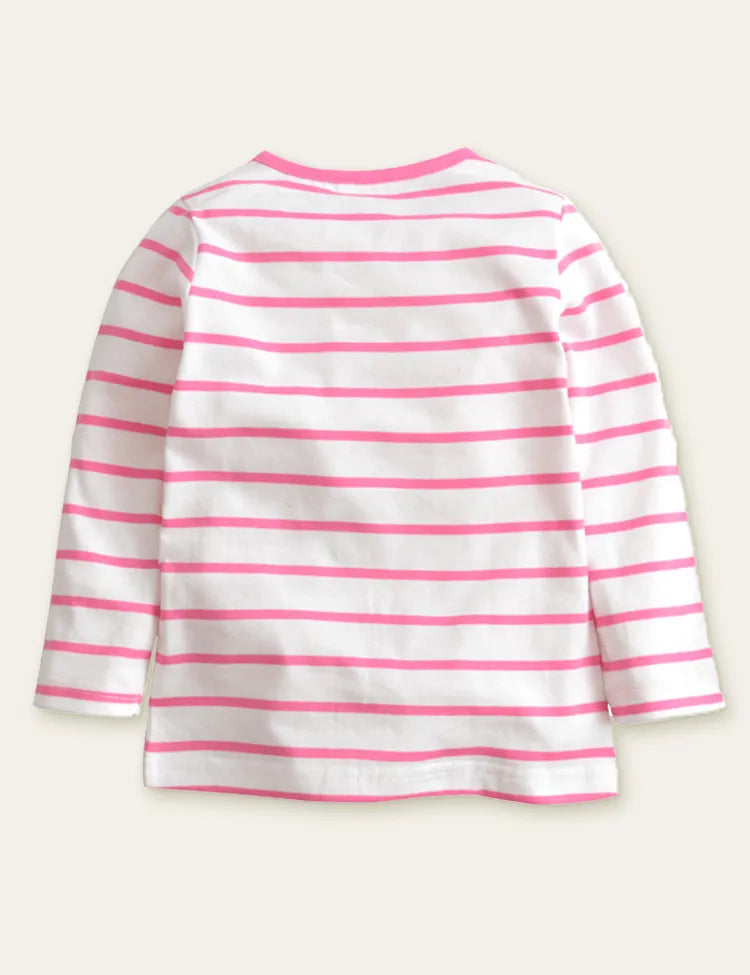Penguin Embroidered Long Sleeve T-shirt - Mini Taylor