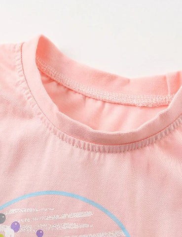 Planet Printed Flying Sleeve Set - Mini Taylor