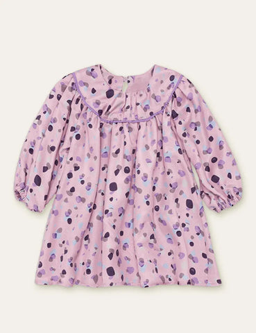 Polka Dot Printed Long-Sleeved Dress - Mini Taylor