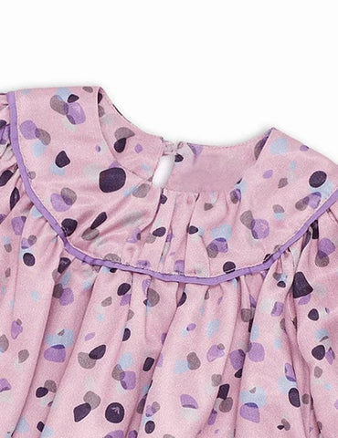 Polka Dot Printed Long-Sleeved Dress - Mini Taylor