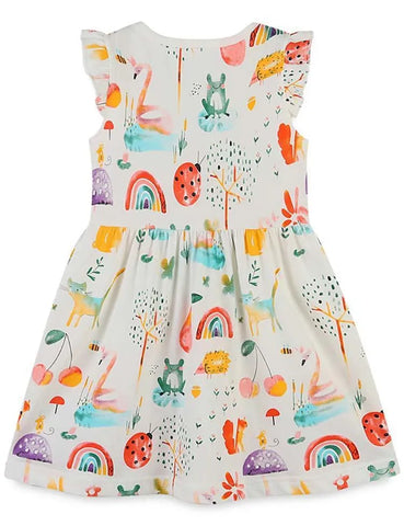 Printed Short Sleeve Dress - Mini Taylor