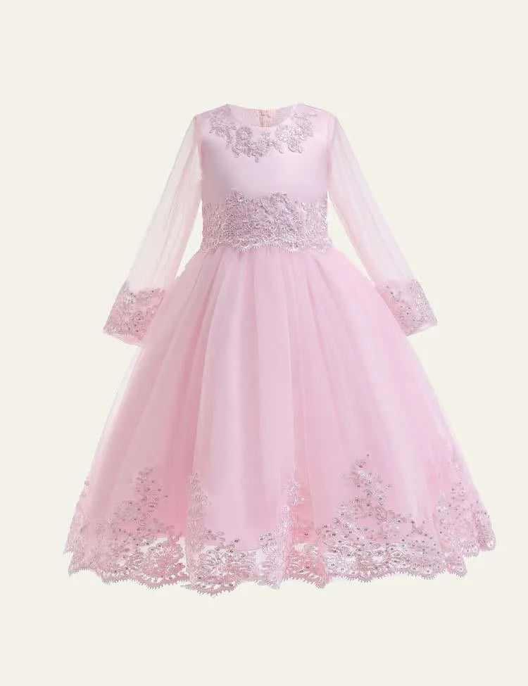 Pure Color Sequins Mesh Party Dress - Mini Taylor