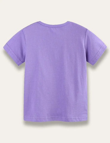 Purple Butterfly Print T-shirt - Mini Taylor
