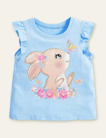 Rabbit Butterfly Printed T-shirt - Mini Taylor