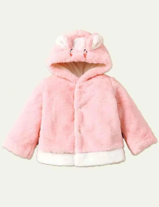 Rabbit Embroidery Fleece Hooded Jacket - Mini Taylor