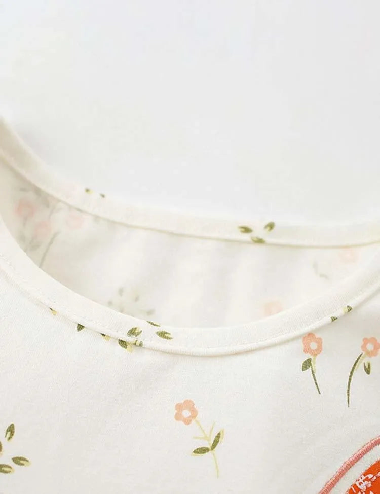 Rabbit Embroidery Floral Printed Dress - Mini Taylor