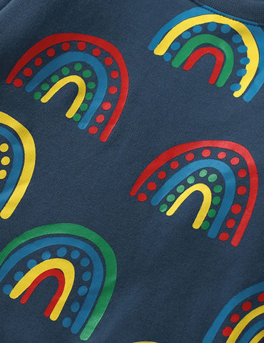 Rainbow Circle Printed Sweatshirt - Mini Taylor