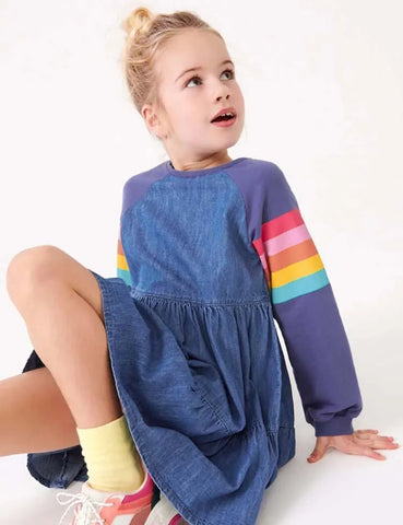 Rainbow Sleeve Dress - Mini Taylor