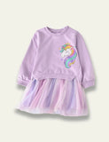 Rainbow Tulle Skirt Unicorn Sweatshirt - Mini Taylor