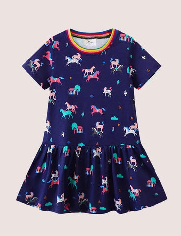 Rainbow Unicorn Dress - Mini Taylor