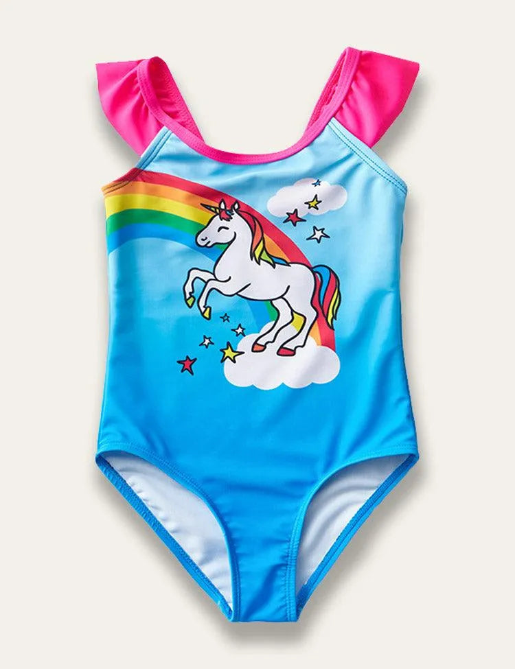 Rainbow Unicorn One Piece Swimsuit - Mini Taylor