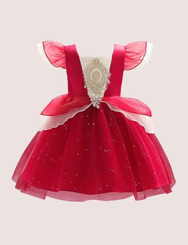 Red Mesh Party Dress - Mini Taylor