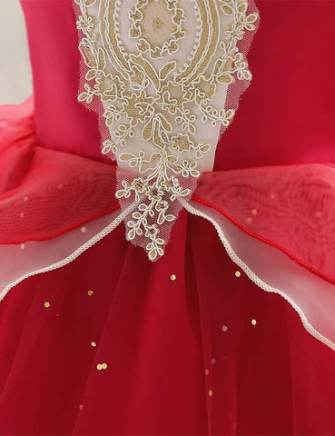 Red Mesh Party Dress - Mini Taylor