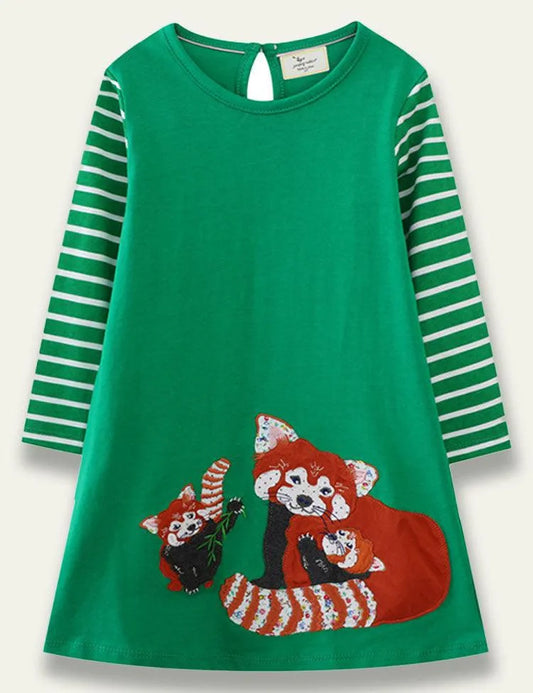 Red Panda Long Sleeve Dress - Mini Taylor