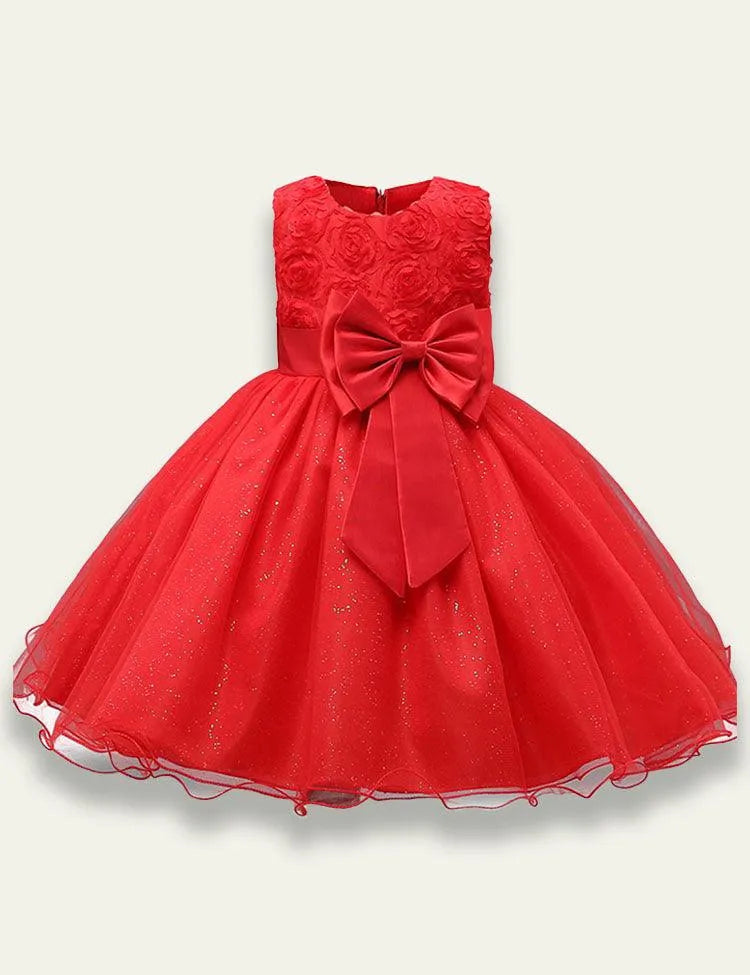 Rose Bow Party Dress - Mini Taylor