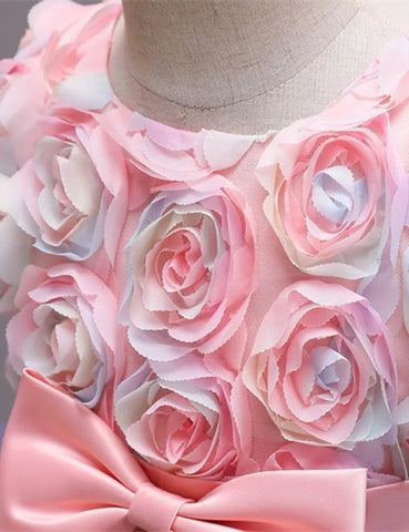 Rose Dream Bow Mesh Party Dress - Mini Taylor