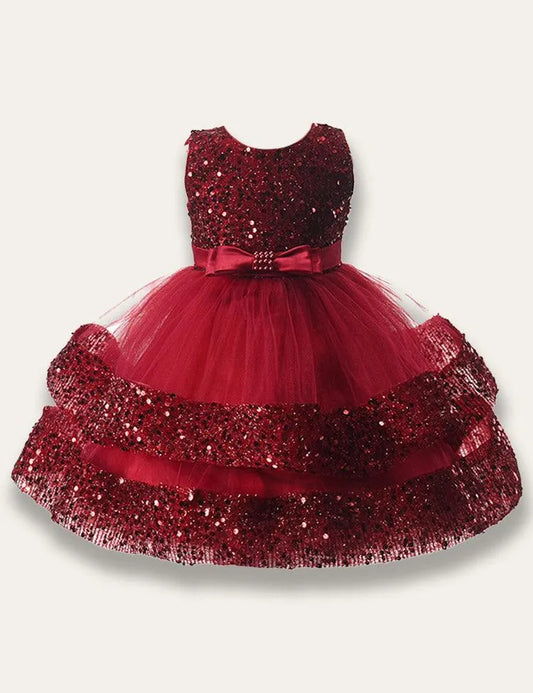 Sequined Pearl Princess Party Dress - Mini Taylor