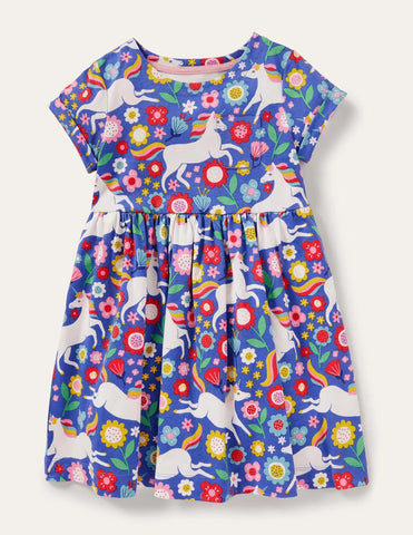 Short-sleeved Fun Jersey Dress - Mini Taylor