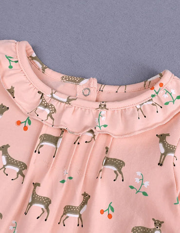 Sika Deer Printed Long-Sleeved T-shirt - Mini Taylor