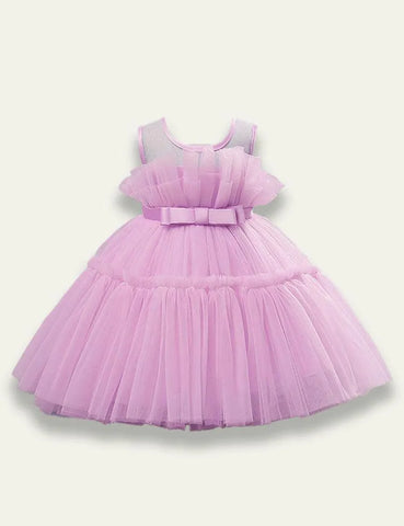 Sleeveless Bow Mesh Party Dress - Mini Taylor