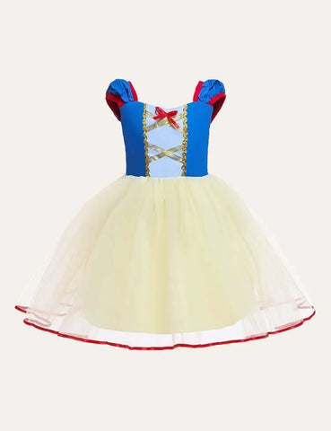 Snow White Mesh Party Dress - Mini Taylor