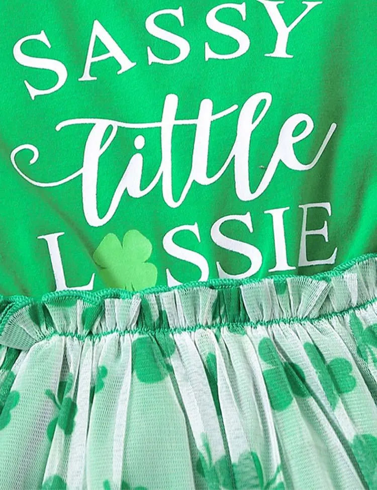 St. Patrick's Day Clover Tulle Dress - Mini Taylor
