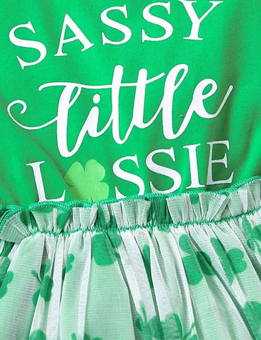 St. Patrick's Day Clover Tulle Dress - Mini Taylor