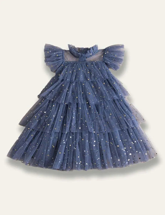 Star Sequin Fluffy Tulle Princess Party Dress - Mini Taylor