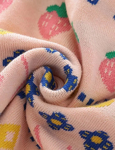 Strawberry Brocade Sweater - Mini Taylor