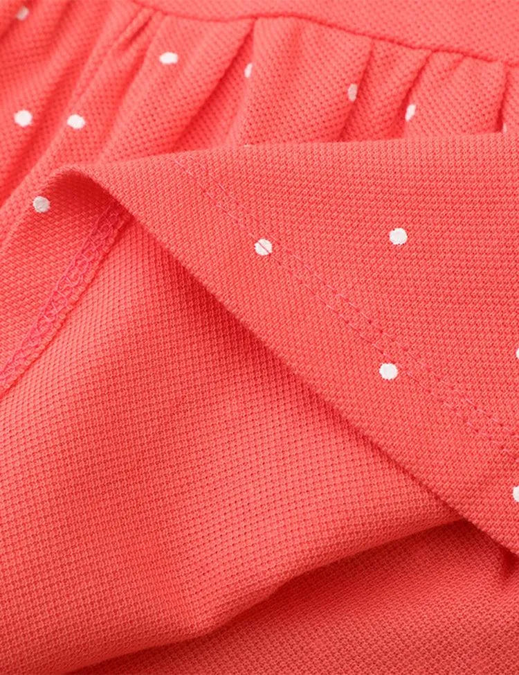 Strawberry Embroidered Polka Dot Long Sleeve Dress - Mini Taylor