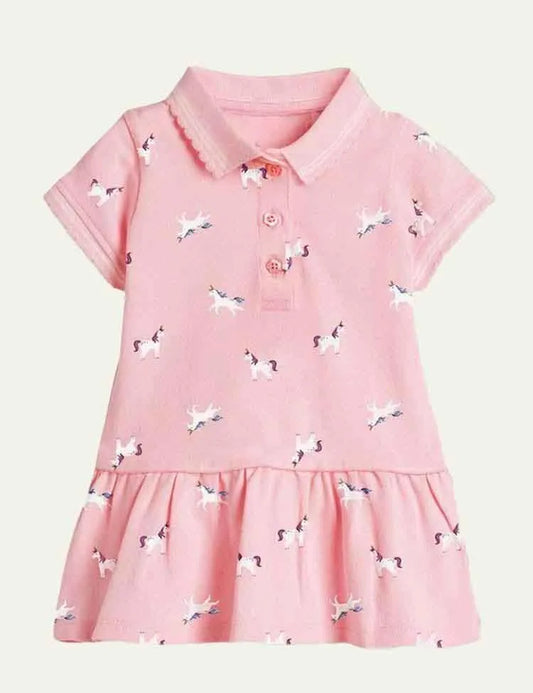 Strawberry Polka Dot Polo Dress - Mini Taylor