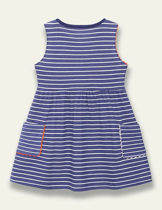 Stripe Sleeveless Pocket Dress - Mini Taylor