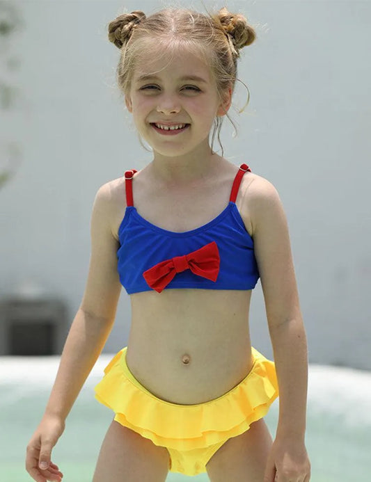 Sweet Split Swimsuit with Ruffled Edges - Mini Taylor