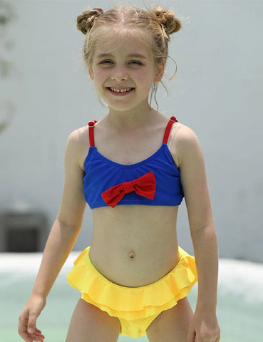 Sweet Split Swimsuit with Ruffled Edges - Mini Taylor