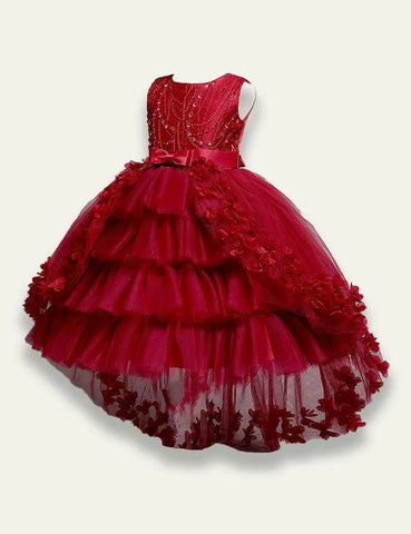Tail Lace Fluffy Mesh Dress - Mini Taylor