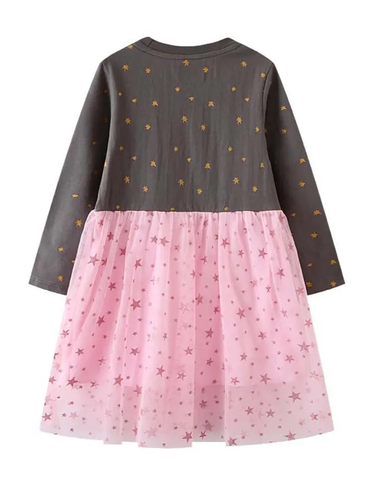 Unicorn Appliqué Long Sleeve Dress - Mini Taylor