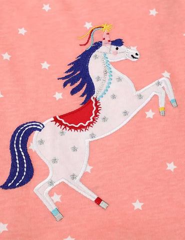 Unicorn Appliqué Long Sleeve Dress - Mini Taylor